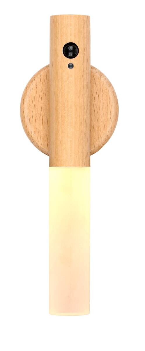 Grundig LED-Wandleuchte Portabel hellbraun dunkelbraun B/H/L: ca. 3x6x18 cm