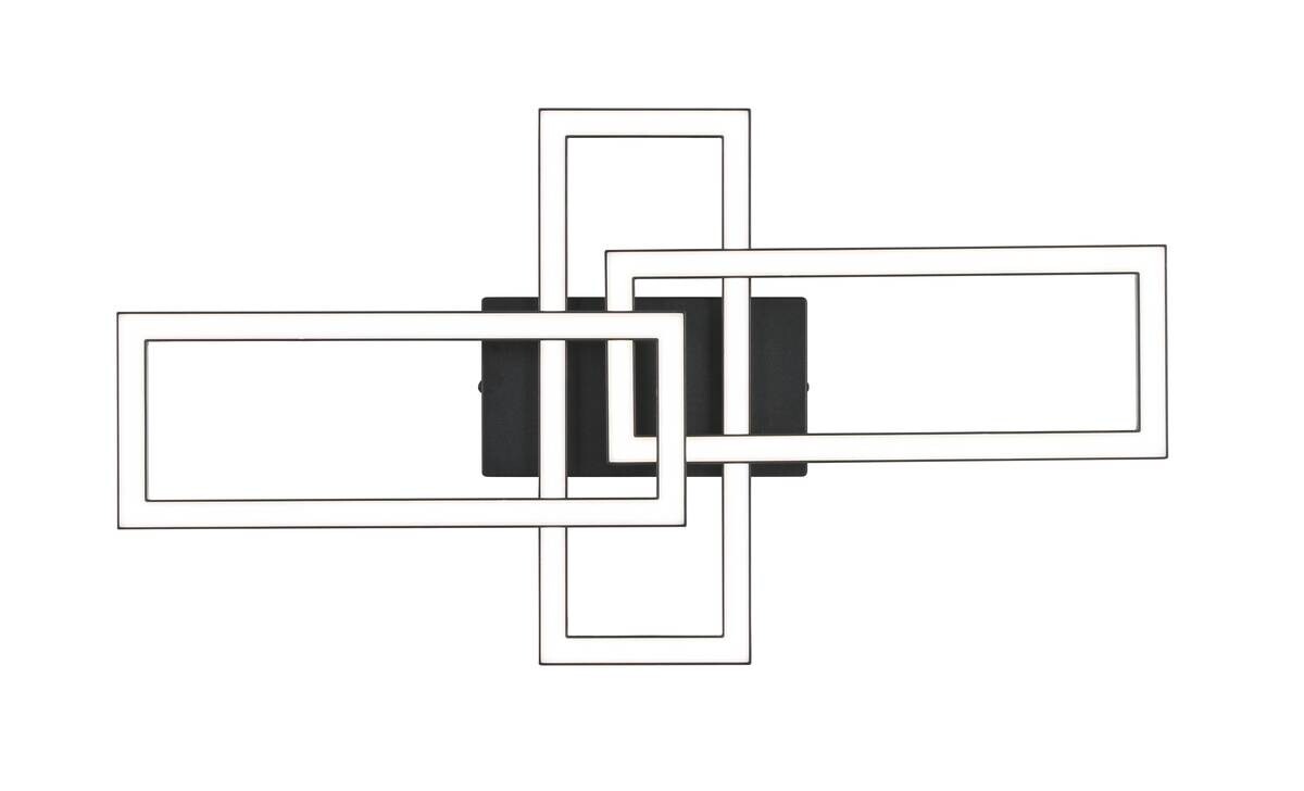 Nolo Deckenleuchte Tahnee schwarz Kunststoff B/H/L: ca. 35x8x64 cm
