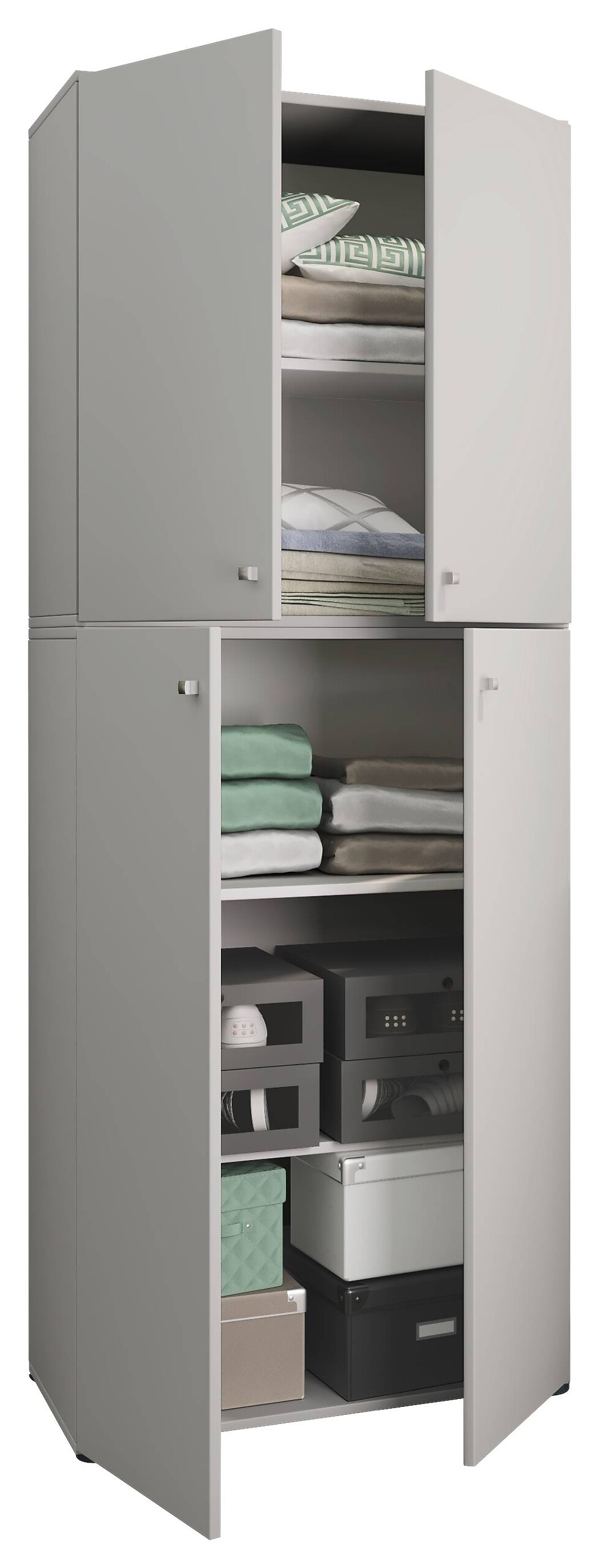 Kleiderschrank Lona grau