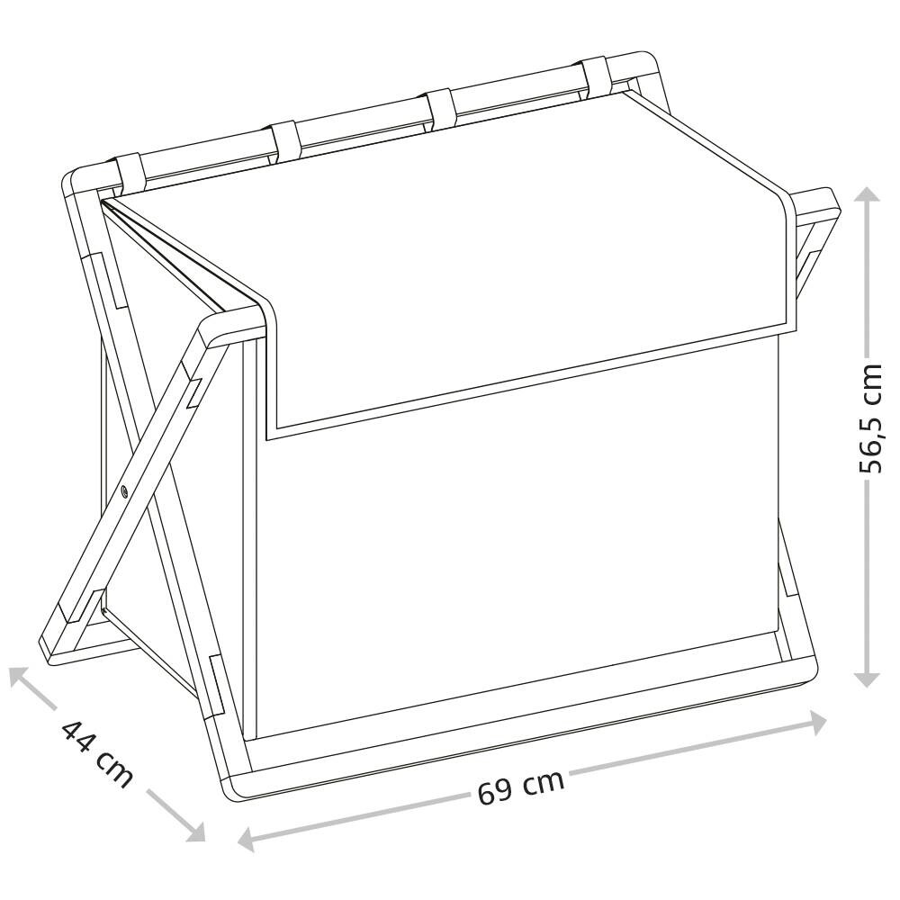 Kesper Wäschesammler braun Polyester B/H/L: ca. 19,5x7,5x71,3 cm