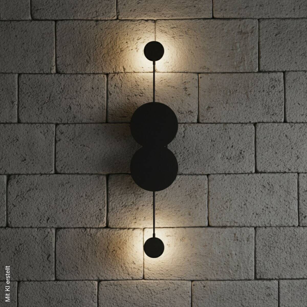 Opviq LED-Wandleuchte schwarz B/H/T: ca. 97x5x20 cm 2 Brennstellen