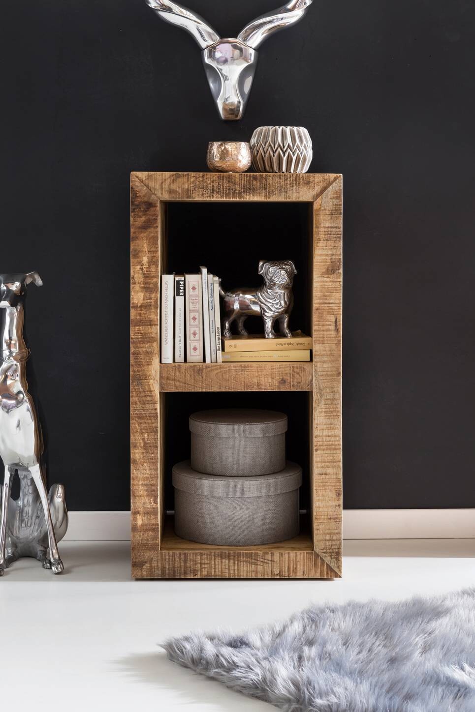 Standregal natur lackiert B/H/T: ca. 45x90x35 cm