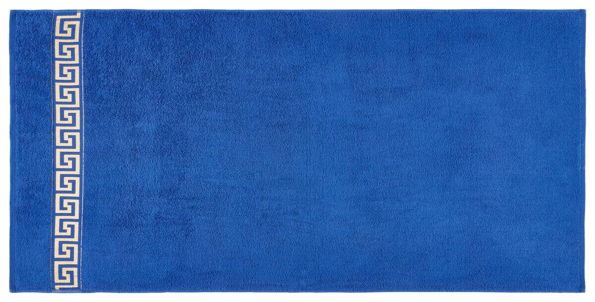 POCOline Duschtuch Mäander blau 100% Baumwolle B/L: ca. 80x160 cm