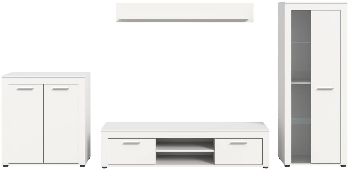 Wohnwand Jam weiß B/H/T: ca. 330x159x35 cm