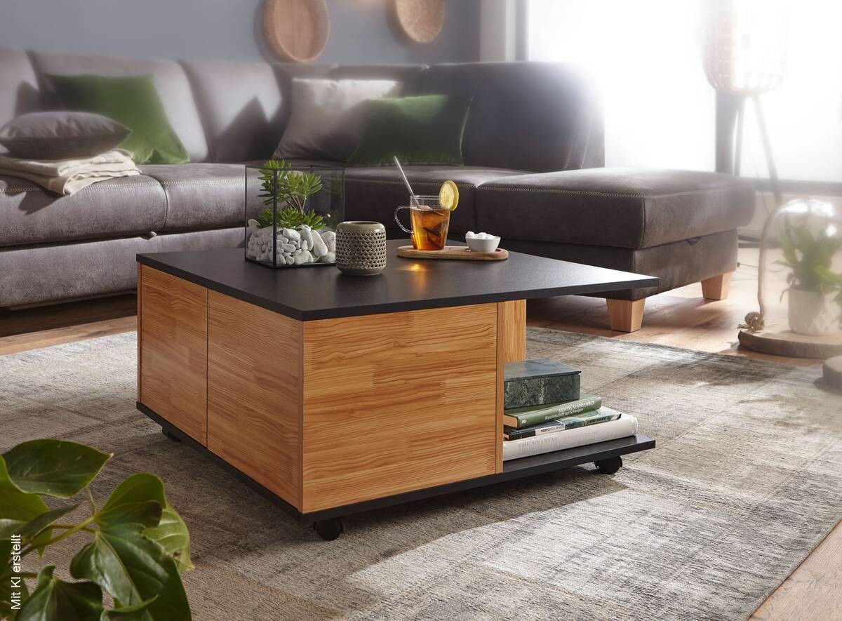 Couchtisch braun B/H/T: ca. 70x36x70 cm