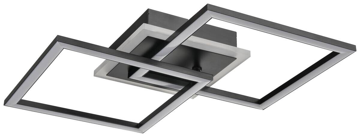 Nolo Deckenleuchte Rhombus schwarz Metall B/H/L: ca. 54x7,5x33 cm
