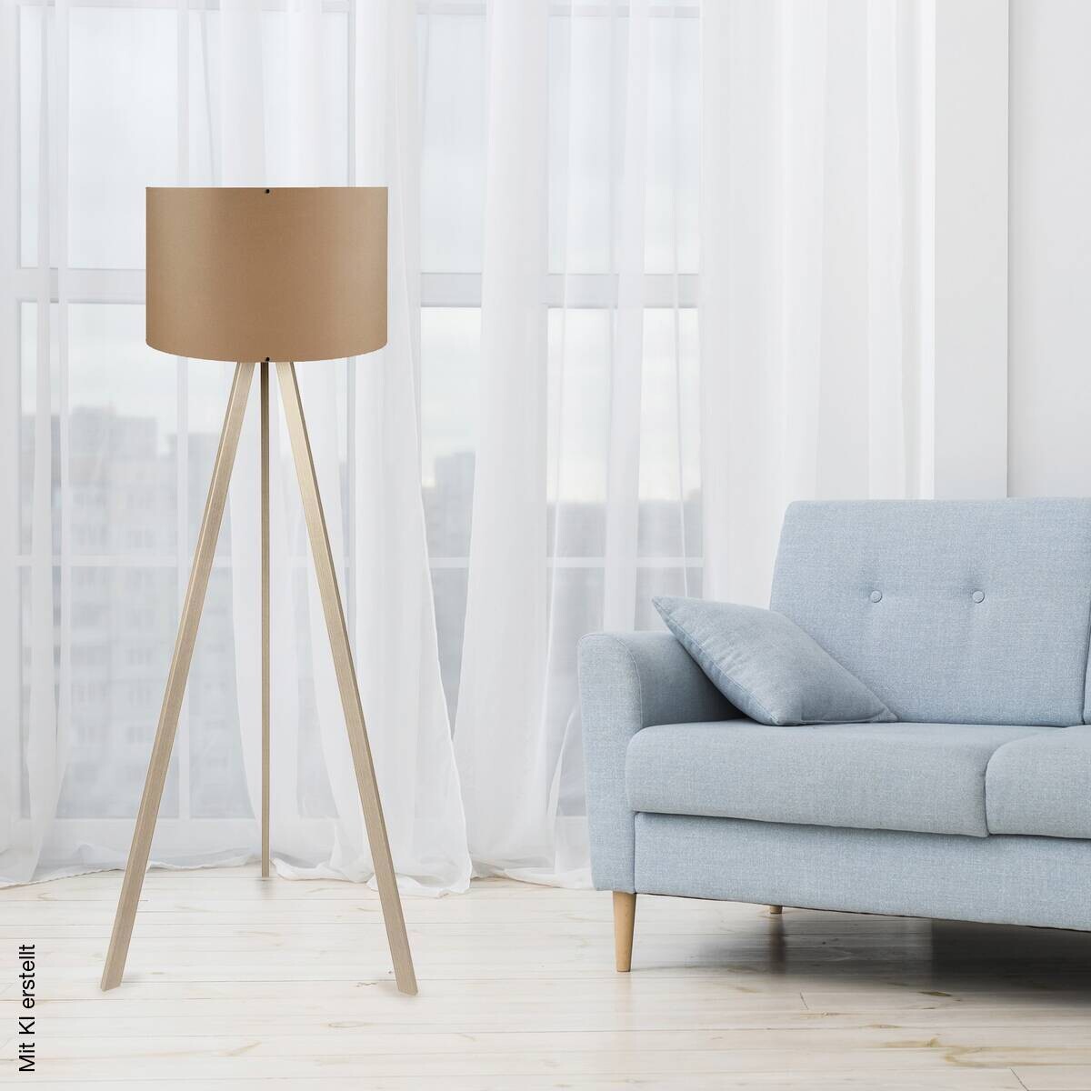 Opviq Stehlampe MDF PVC B/H/T/L/D: ca. 38x140x38x38x38 cm E27 1 Brennstellen