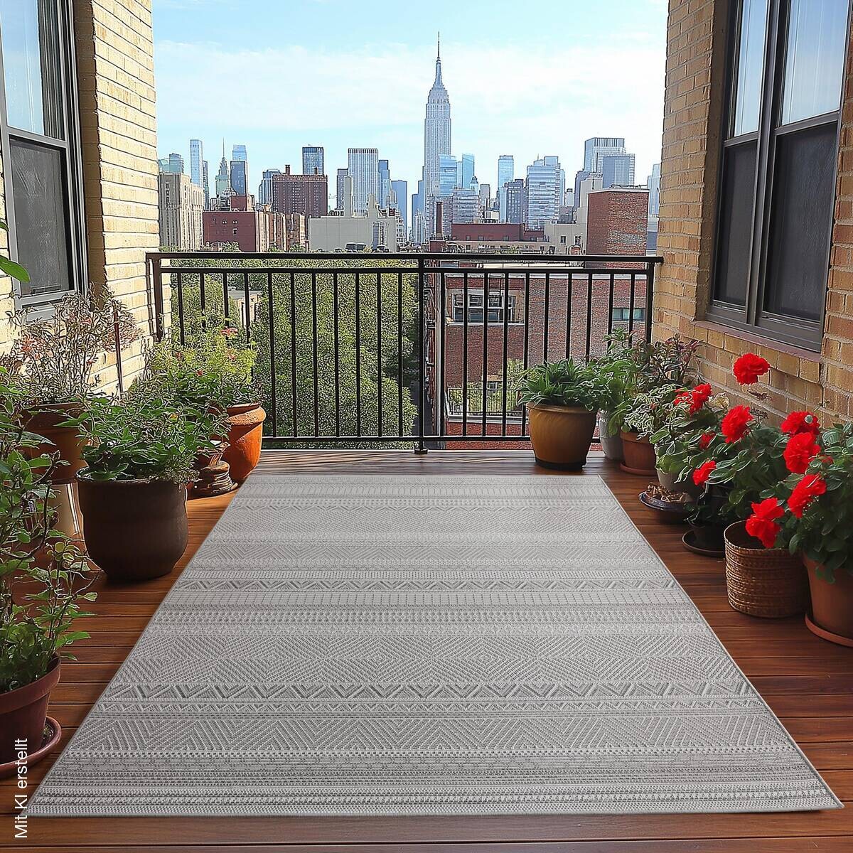 Ayyildiz Outdoorteppich DESERT grau B/L: ca. 200x290 cm