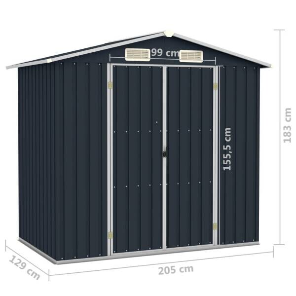 vidaXL Gerätehaus anthrazit B/H: ca. 205x183 cm