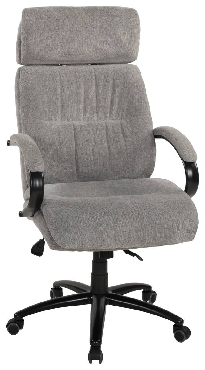 Chefsessel Gale grau schwarz Webstoff Metall