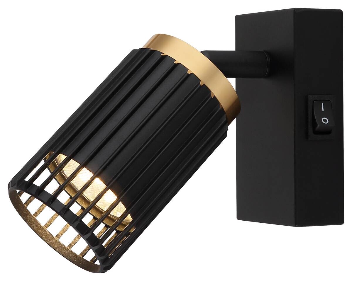 GLOBO Strahler mattschwarz Metall Aluminium B/H: ca. 7x12 cm GU10 1 Brennstellen