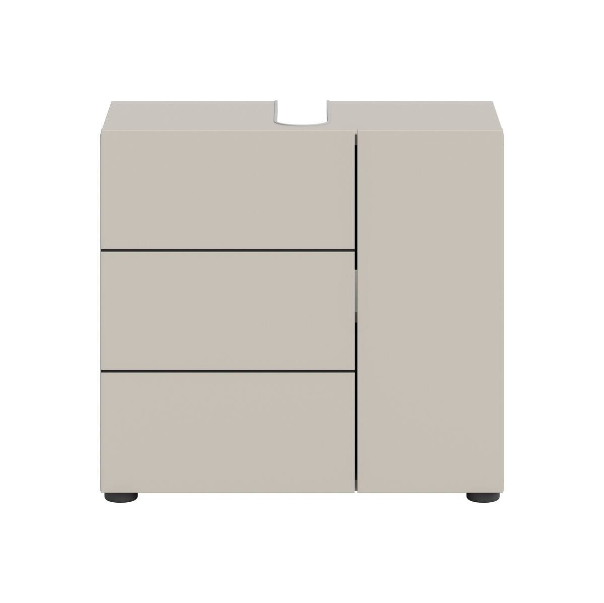 Waschbeckenunterschrank VIRA Cashmere schwarz B/H/T: ca. 60x57x34 cm