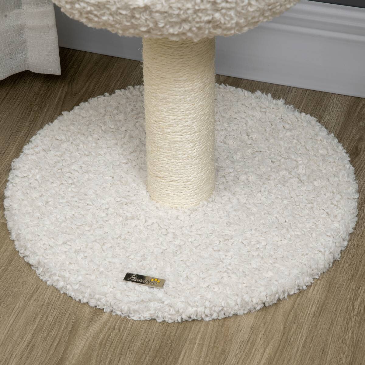 PawHut Kratzbaum cremeweiß Polyester B/H/L: ca. 40x80x40 cm
