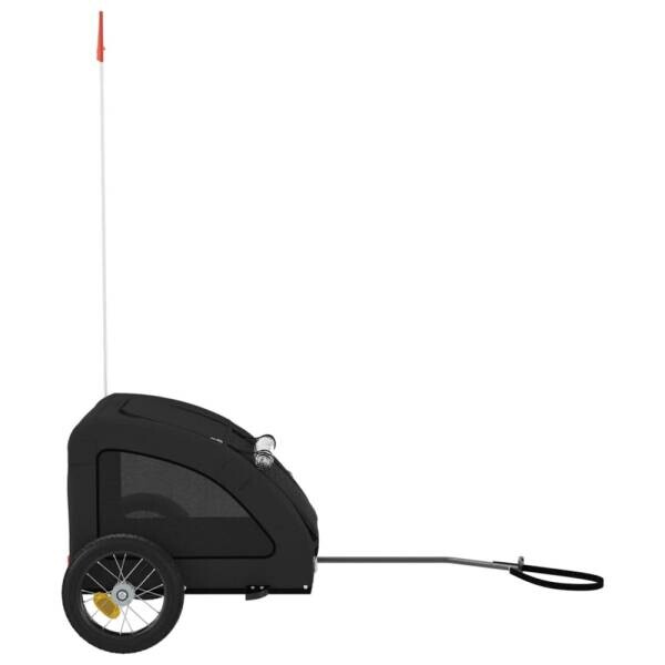 vidaXL Fahrradanhänger schwarz schwarz