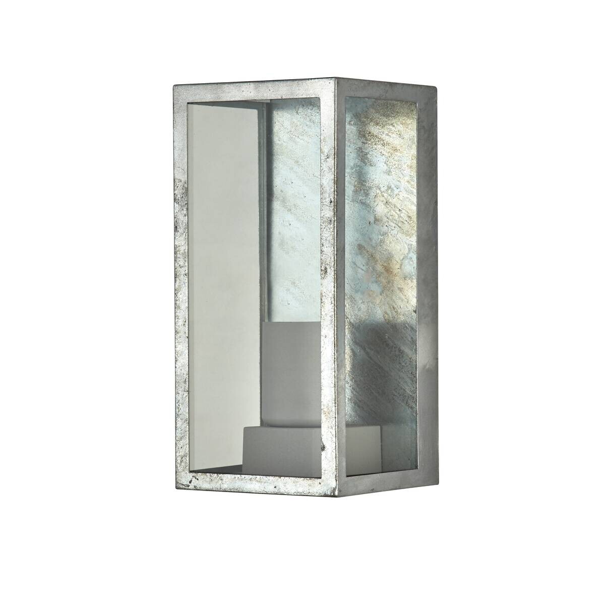 Wandaußenleuchte silber klar B/H/T: ca. 11,3x23,6x11,3 cm