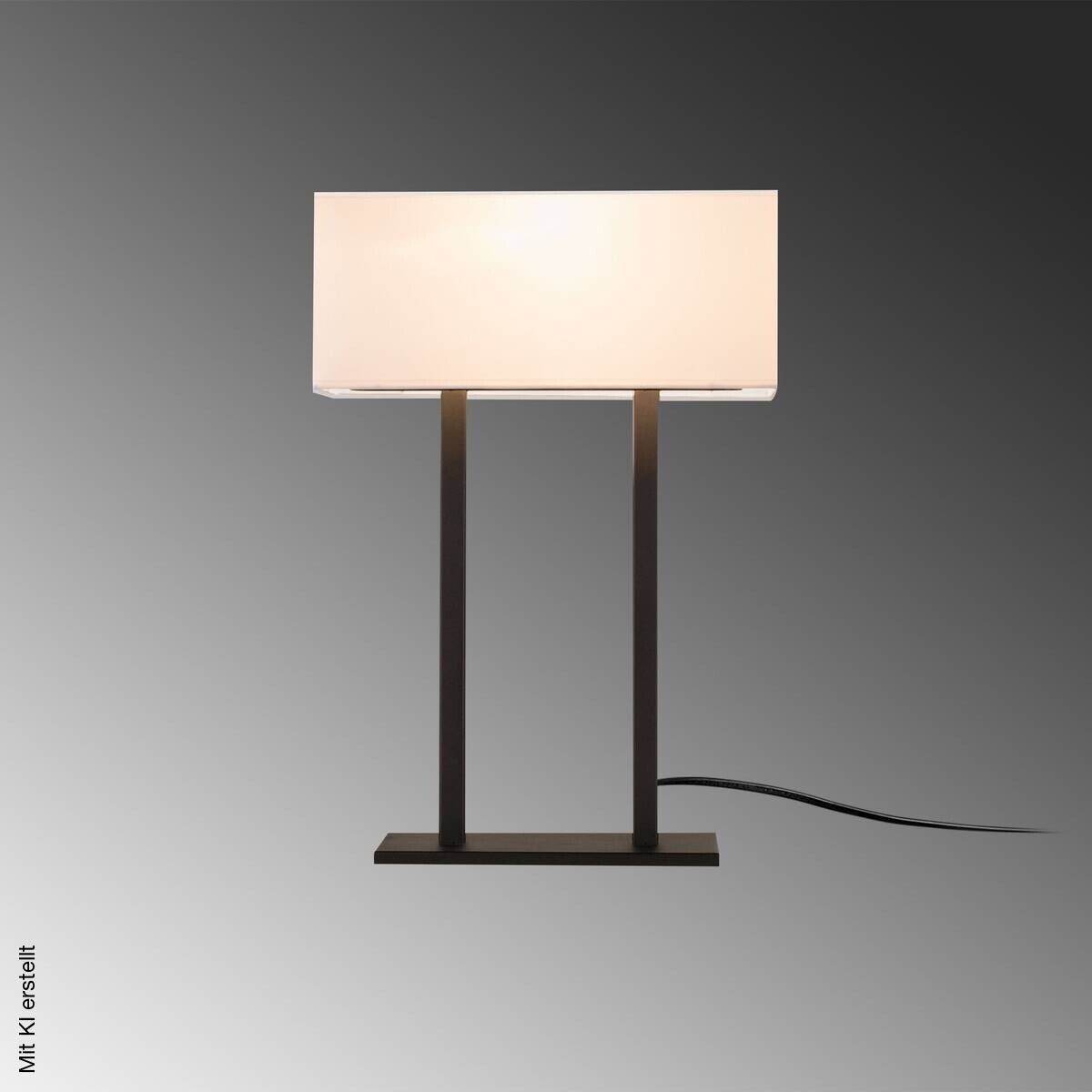 Opviq Tischleuchte weiß schwarz Eisen B/H/L: ca. 15x52x35 cm E27 1 Brennstellen