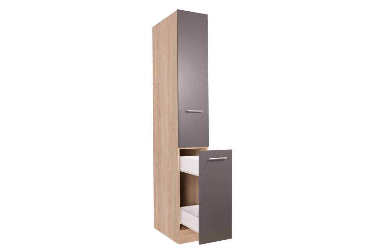 Apothekerschrank Merle grau B/H/T: ca. 30x200x60 cm