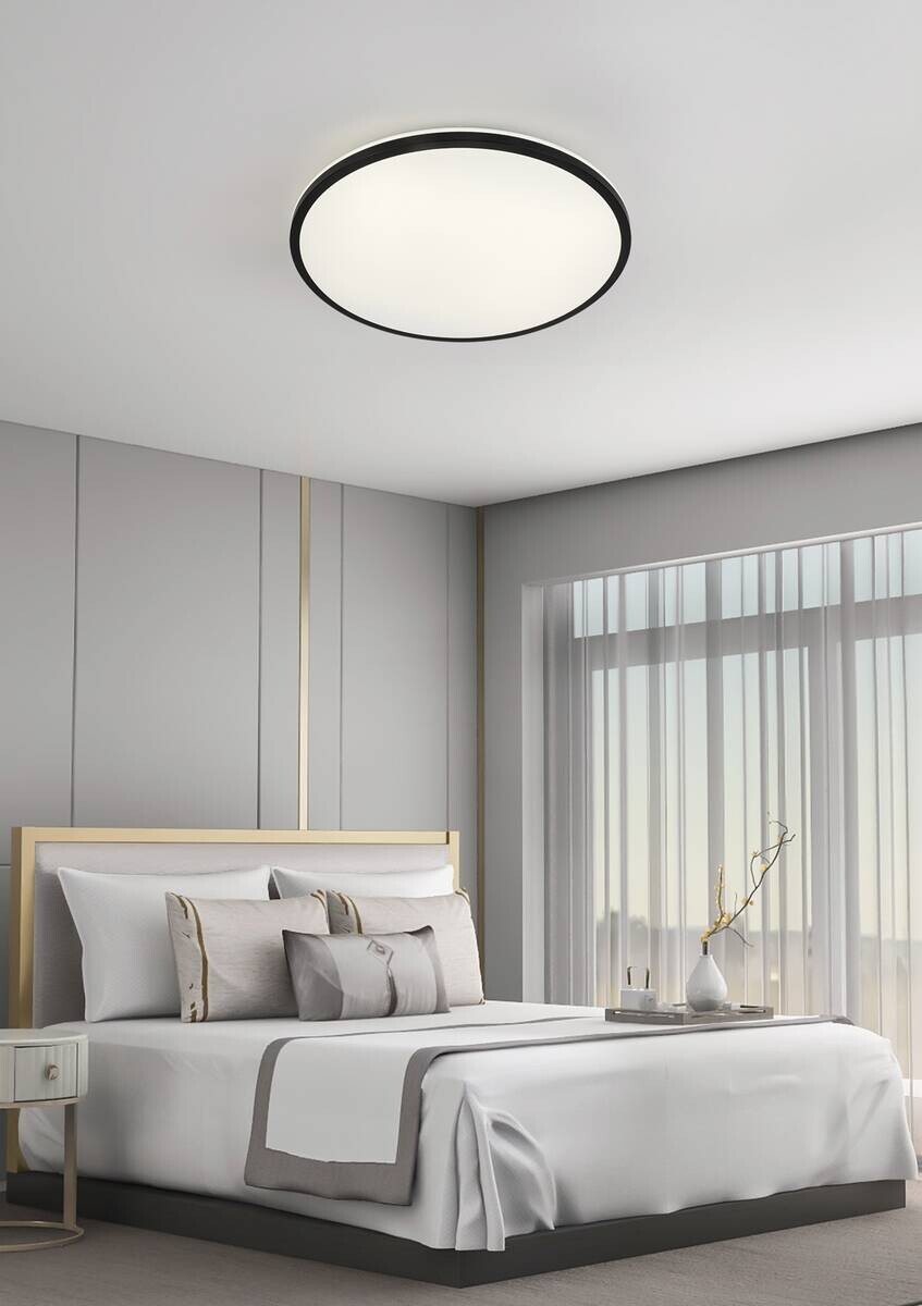 Nolo LED-Deckenleuchte Hela schwarz Kunststoff H/D: ca. 4,3x39 cm