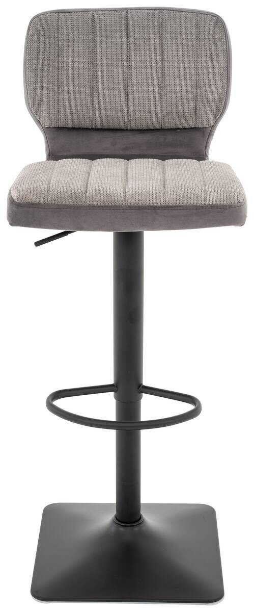 Barhocker FM-175-1 grau Microfaser Samt B/H/T: ca. 41x88x48 cm