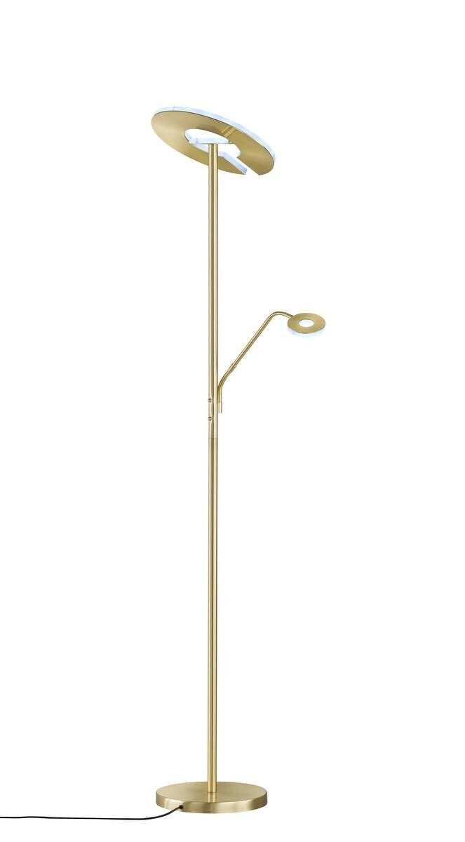 Fischer & Honsel Stehlampe 40316 messing weiß Glas Metall B/H/T: ca. 35x180x50 cm 1 Brennstellen