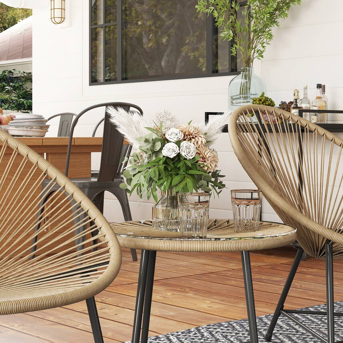Outsunny Gartenmöbel-Set B/H/L: ca. 68x81x72 cm