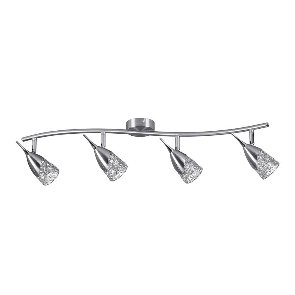 SPOT Light Spotbalken Milva nickel matt Metall B/H/T: ca. 79,5x15x8 cm G9 4 Brennstellen