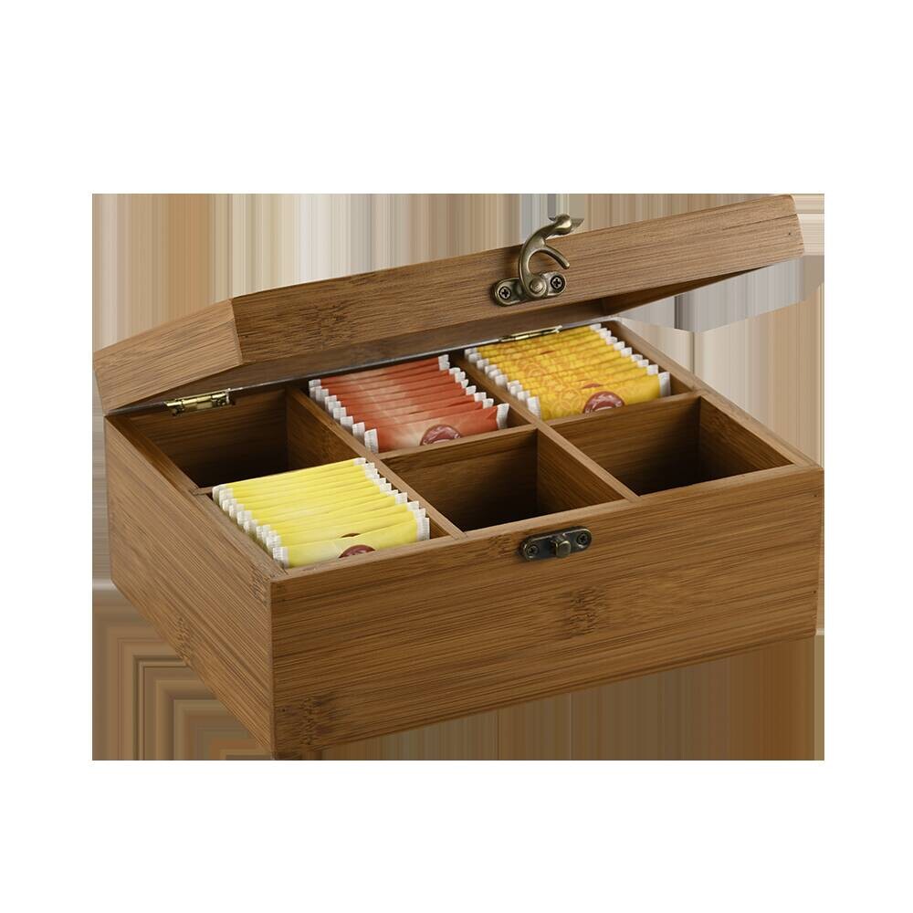 Kesper Teebox braun Bambus B/H/L: ca. 16x9x21,8 cm