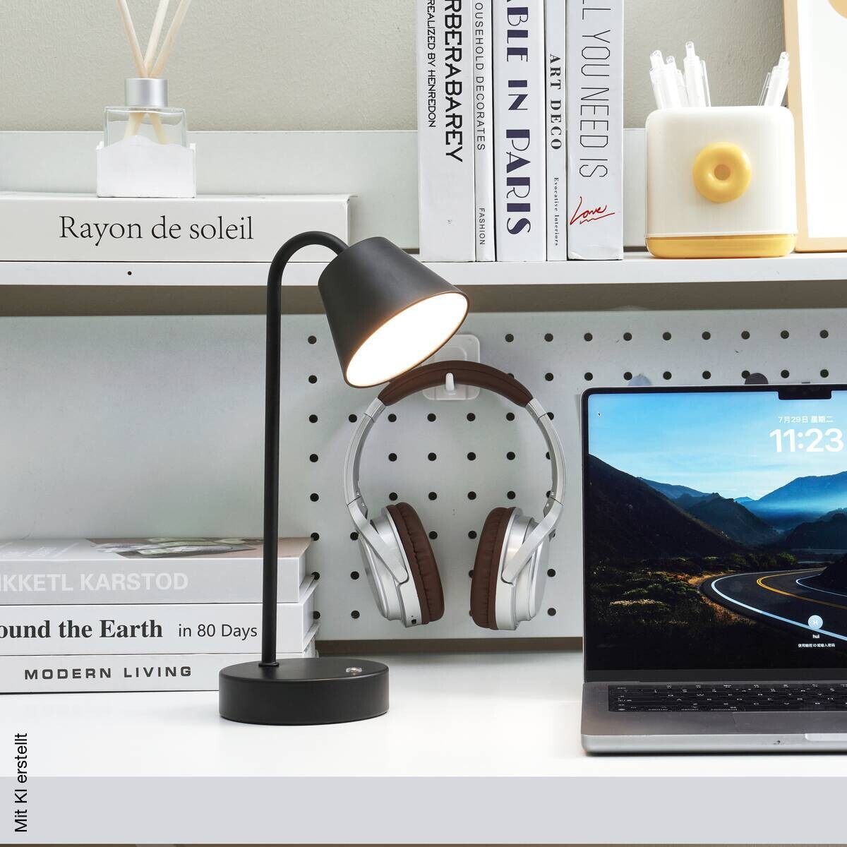POCOline LED-Tischleuchte Darla schwarz Metall B/H/L: ca. 11x31x11 cm