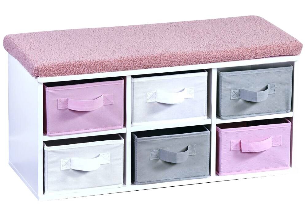 Kesper Kinder-Sitzbank rosa Polyester B/H/L: ca. 29,5x31x68 cm