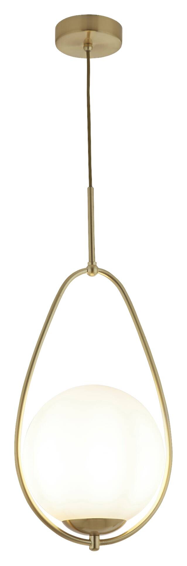 Searchlight Pendelleuchte Avalon gold Opal Stahl Glas B/H/D: ca. 23x150x23 cm E27 1 Brennstellen