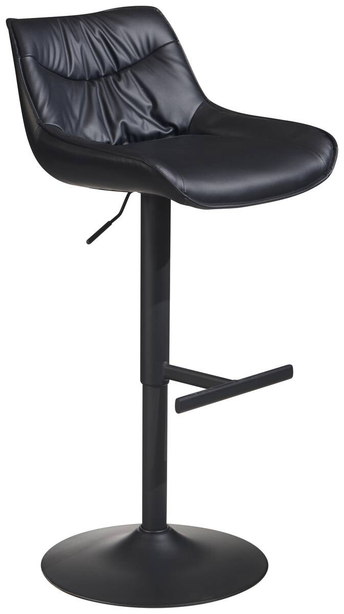 Barhocker schwarz Kunstleder B/H/T: ca. 45x106x55 cm