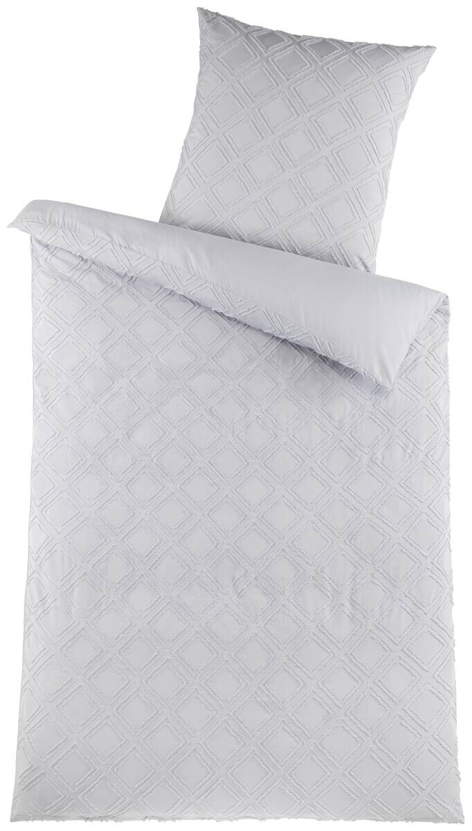 Microfaser Bettwäsche silber 100% Polyester B/L: ca. 135x200 cm