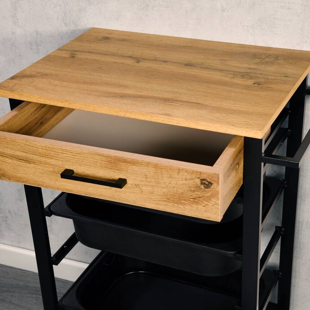 Kesper Küchenwagen natur Spanplatte B/H/T: ca. 47x85x37 cm