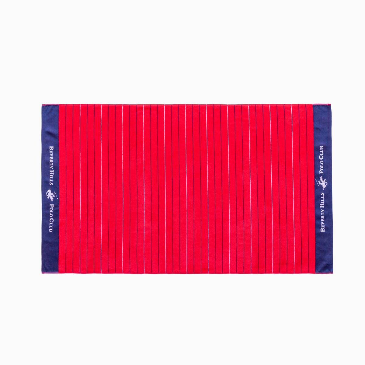 POLO CLUB Strandtuch POLO CLUB rot Baumwolle B/L: ca. 90x160 cm