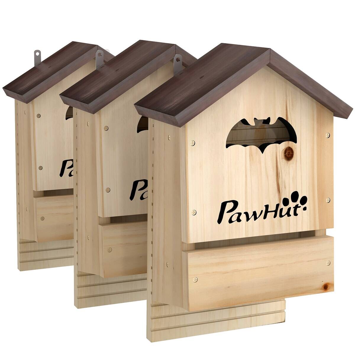 PawHut Fledermauskasten B/H/T/L: ca. 11,5x34x11,5x21,5 cm