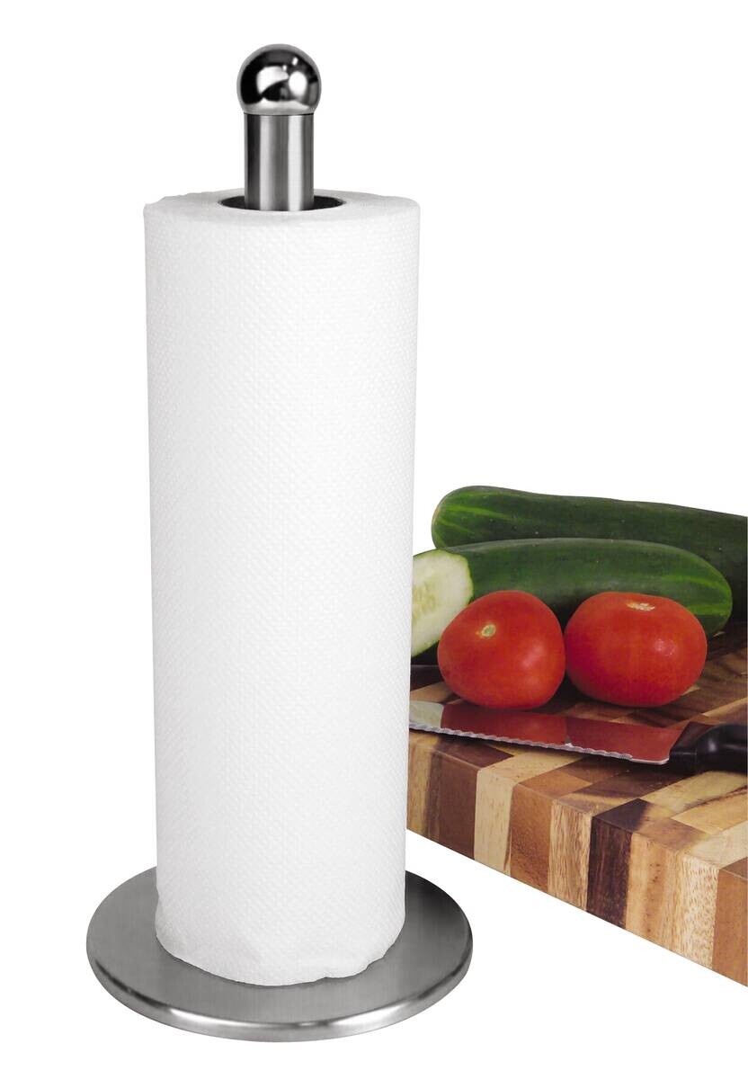 Axentia Küchenrollenhalter silber Edelstahl B/H/L: ca. 15,5x4,5x32 cm