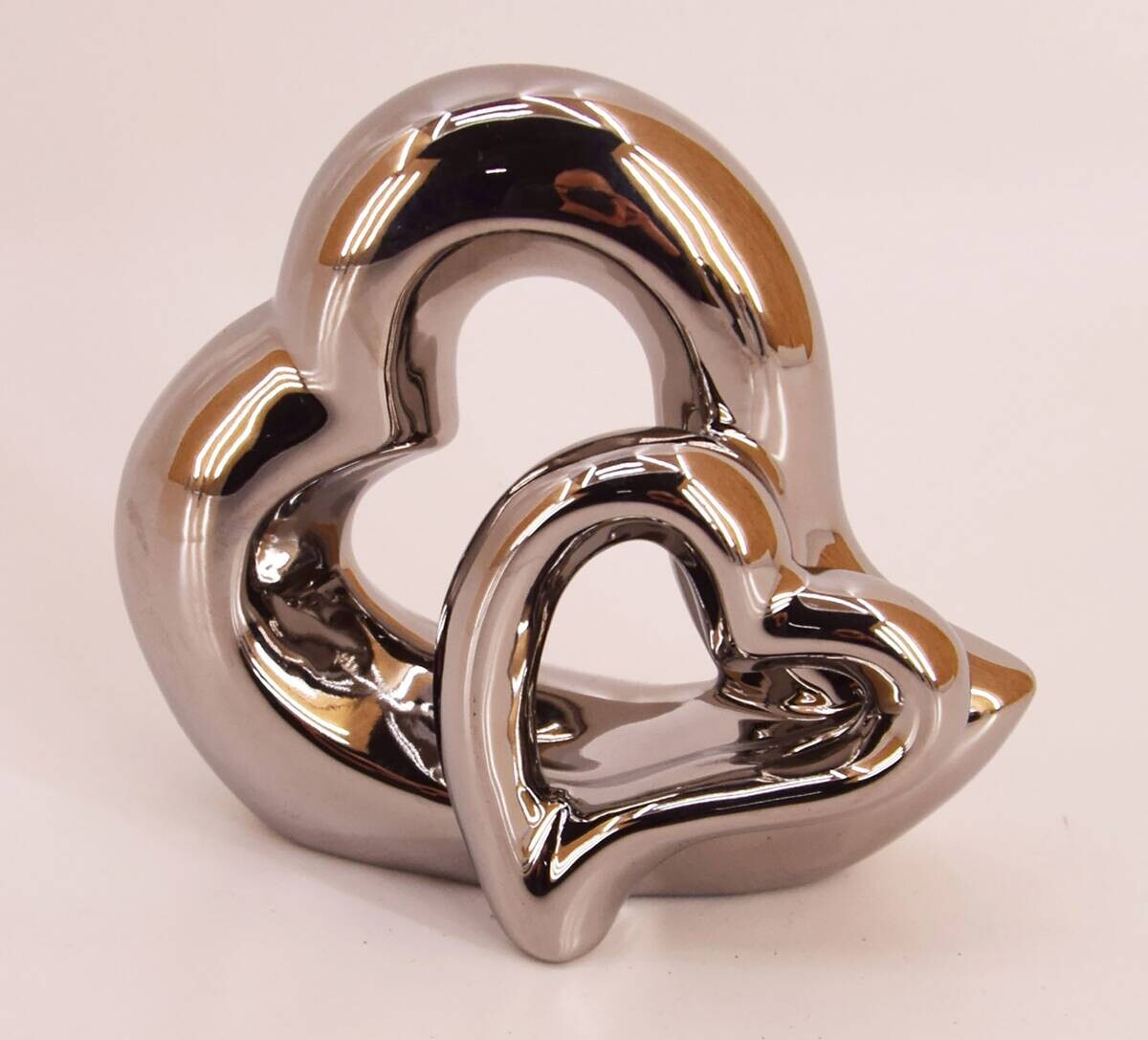 Dekorationsartikel silber Keramik L: ca. 13 cm