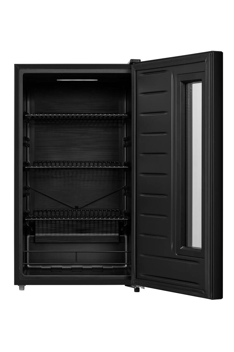 POCOline Glastürkühlschrank GTK85-81ESD EEK: E Spektrum: A bis G Kühlen: 81 39dB schwarz B/H/T: ca. 47x84,5x45 cm