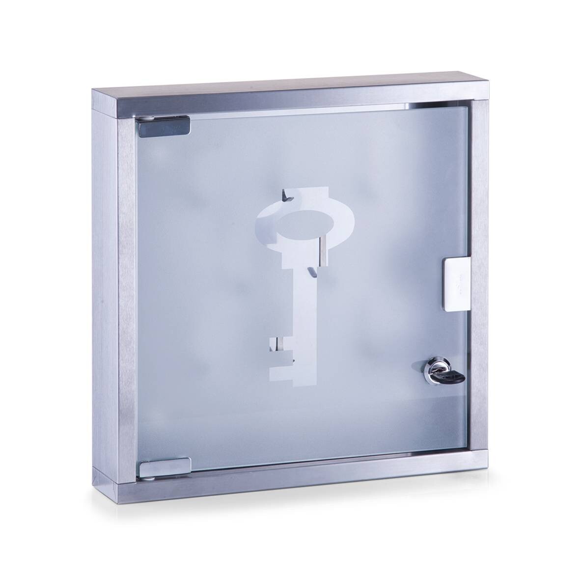 Zeller Schlüsselkasten Silbergrau Edelstahl B/H/L: ca. 6x30x30 cm