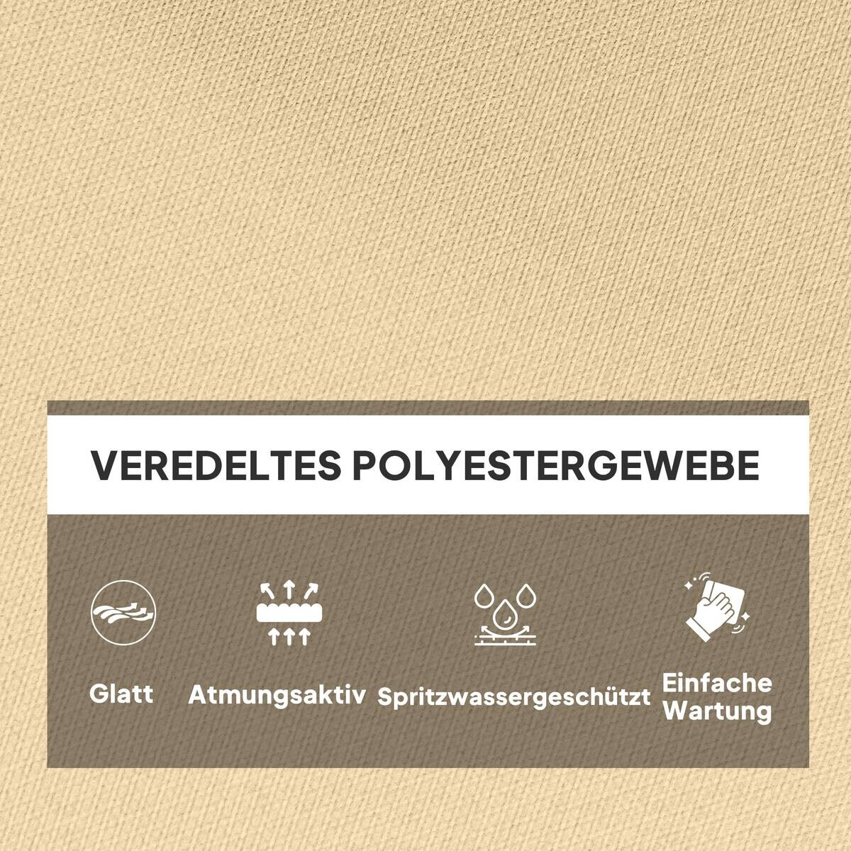 Outsunny Sitzkissen beige Schaumstoff B/H/L: ca. 100x8x120 cm