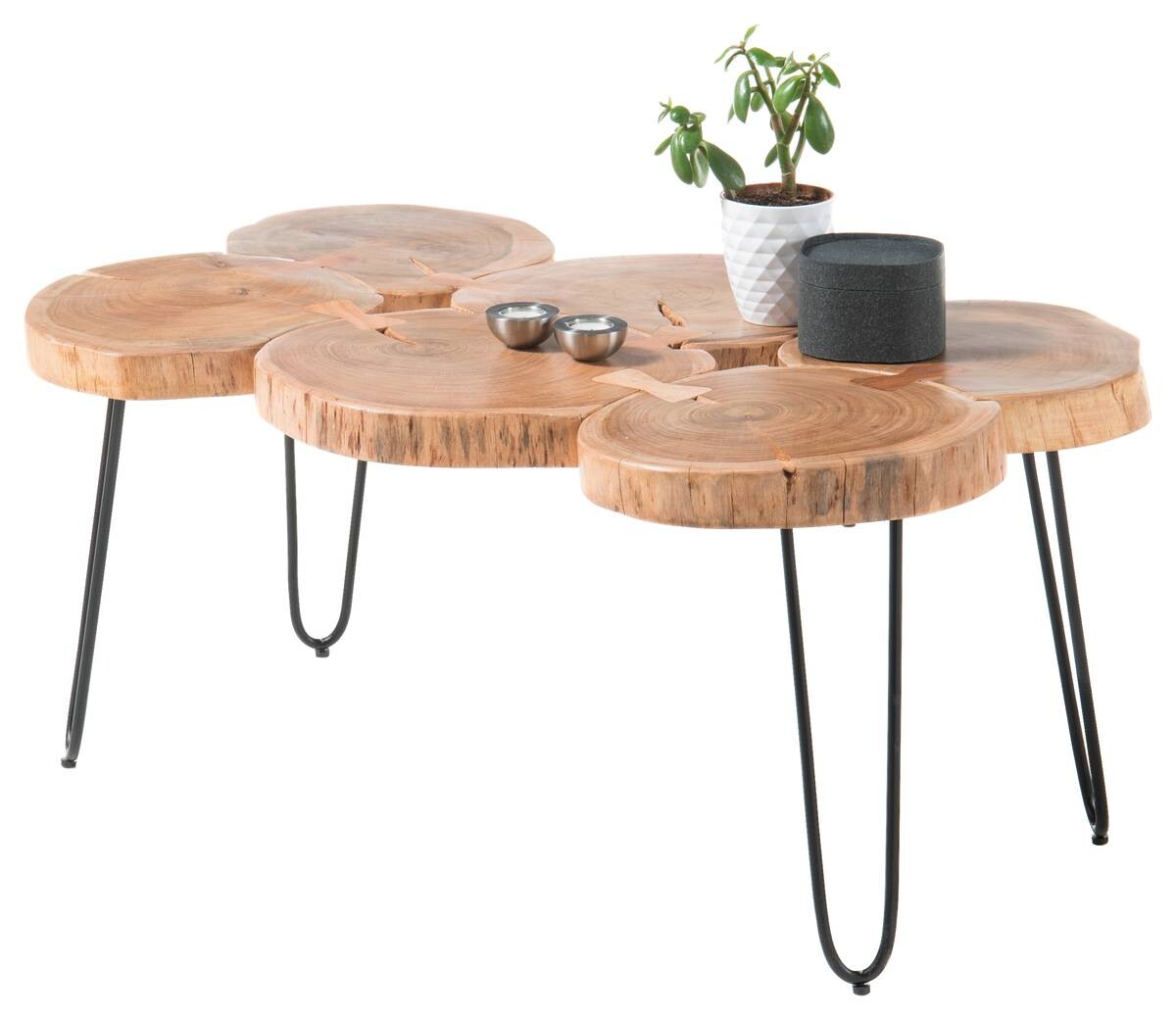 Couchtisch Cole natur Akazie B/H/T: ca. 100x45x65 cm