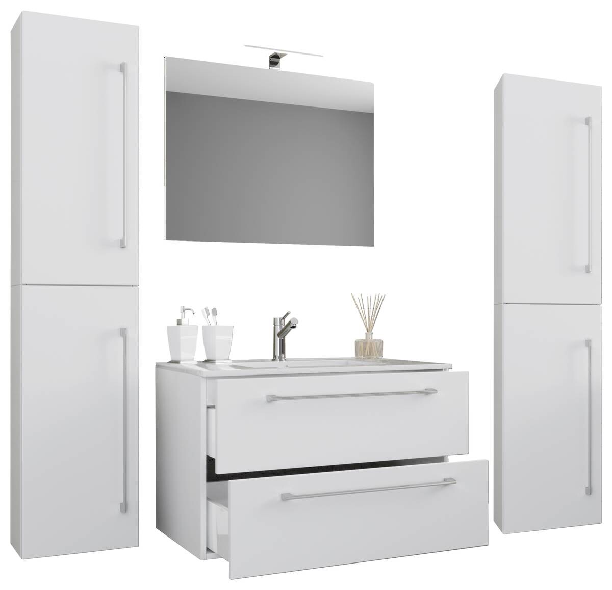 Waschplatz 5tlg-Badinos weiß B/H/T: ca. 60x50x46 cm