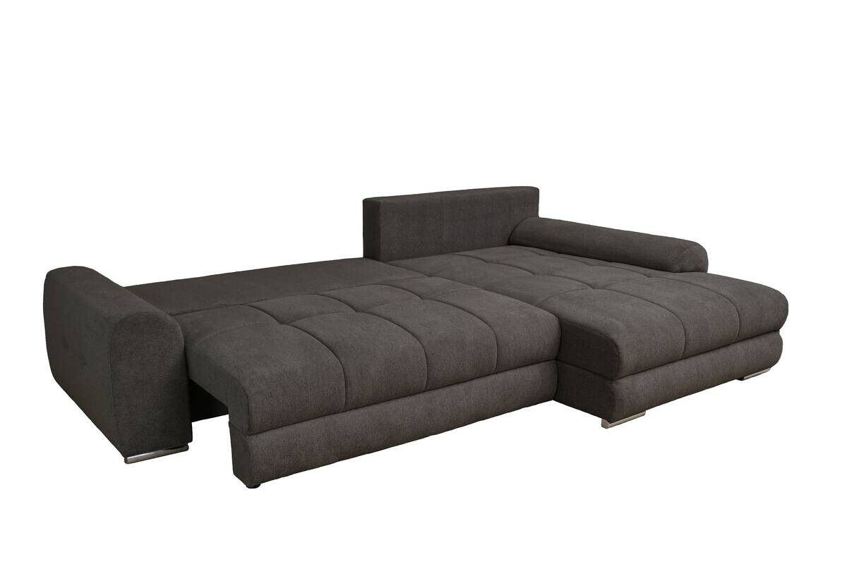Ecksofa mit Bettfunktion und Bettkasten Lorenz braun Microfaser B/H/T: ca. 284x74x180 cm
