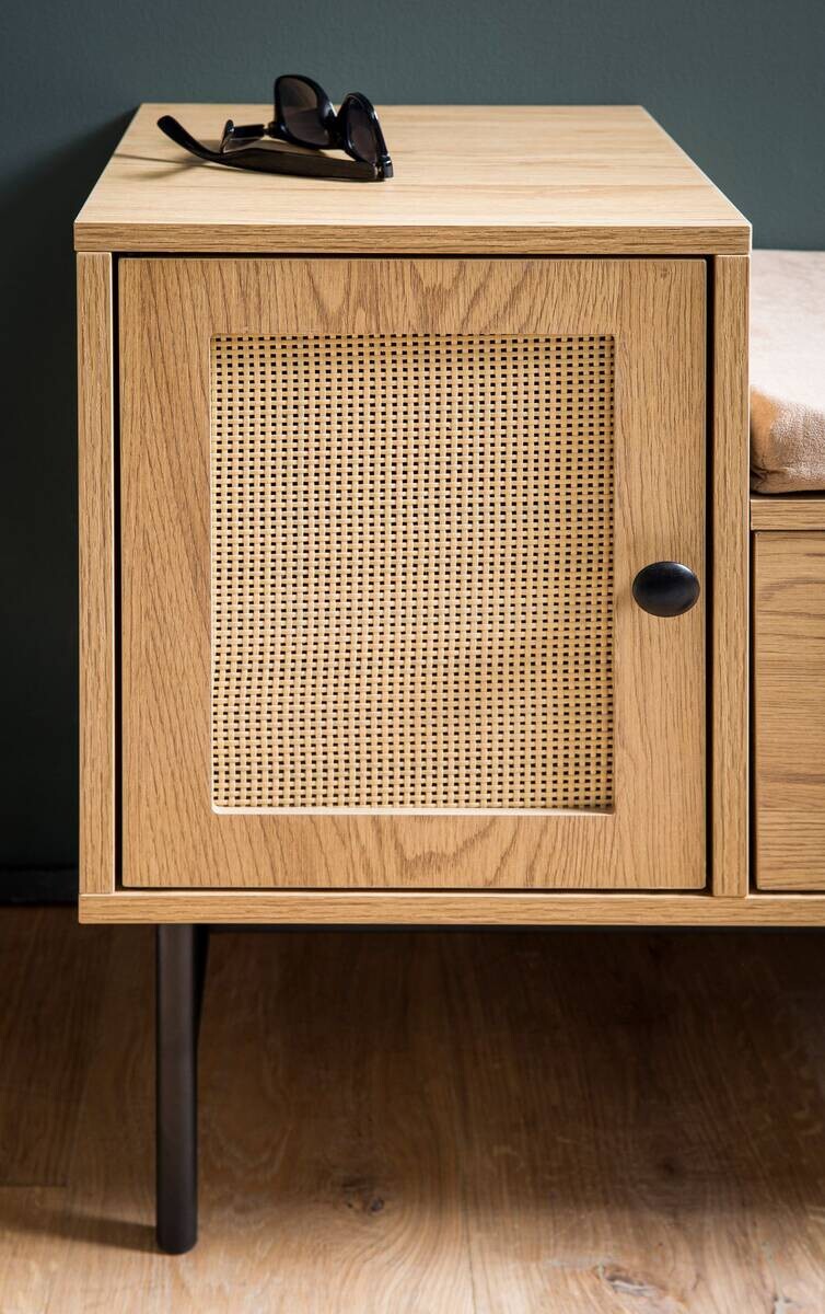 Schuhbank natur Eiche Optik B/H/T: ca. 100x60x38 cm