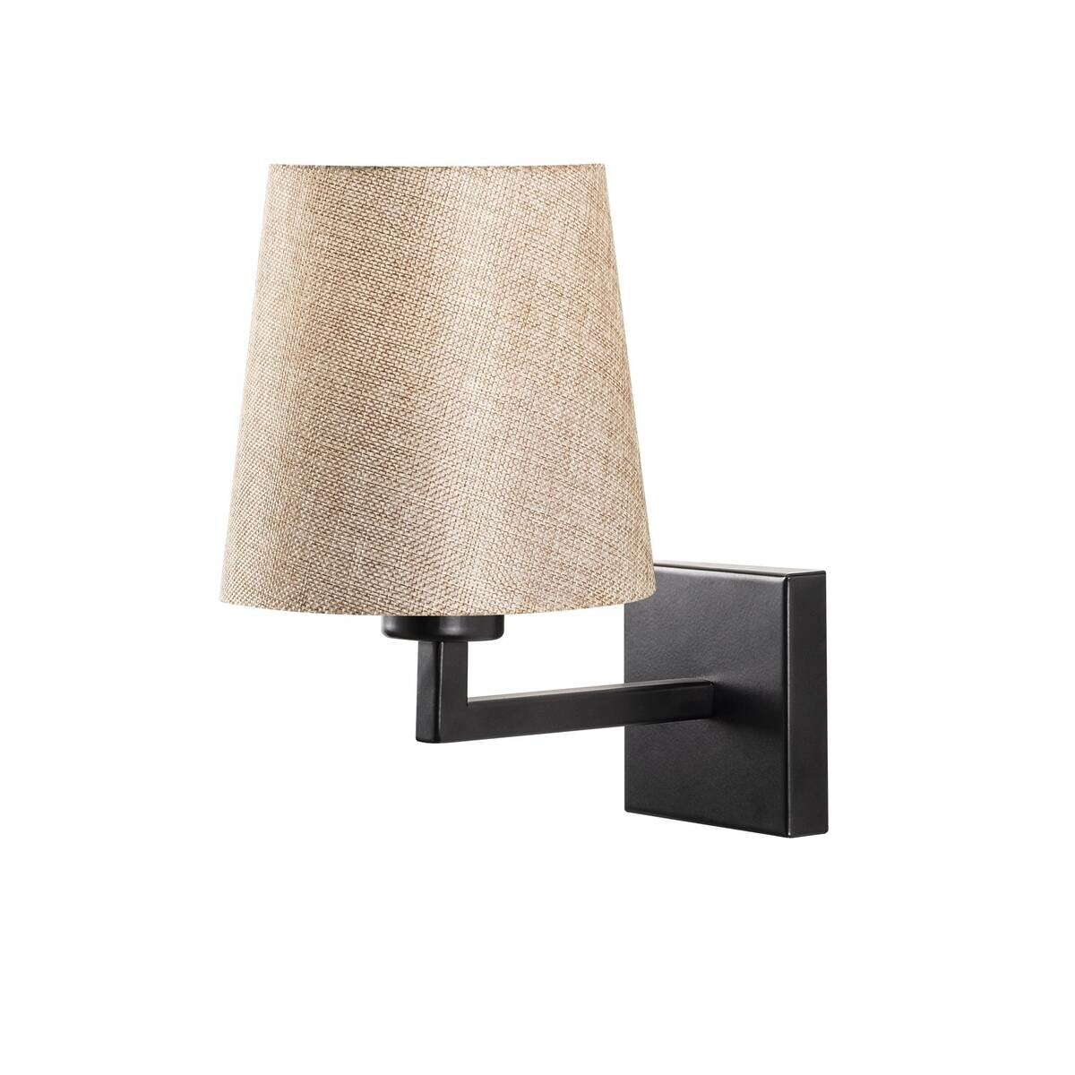 Opviq Wandleuchte creme schwarz Eisen B/H/L: ca. 24x30x18 cm E27 1 Brennstellen