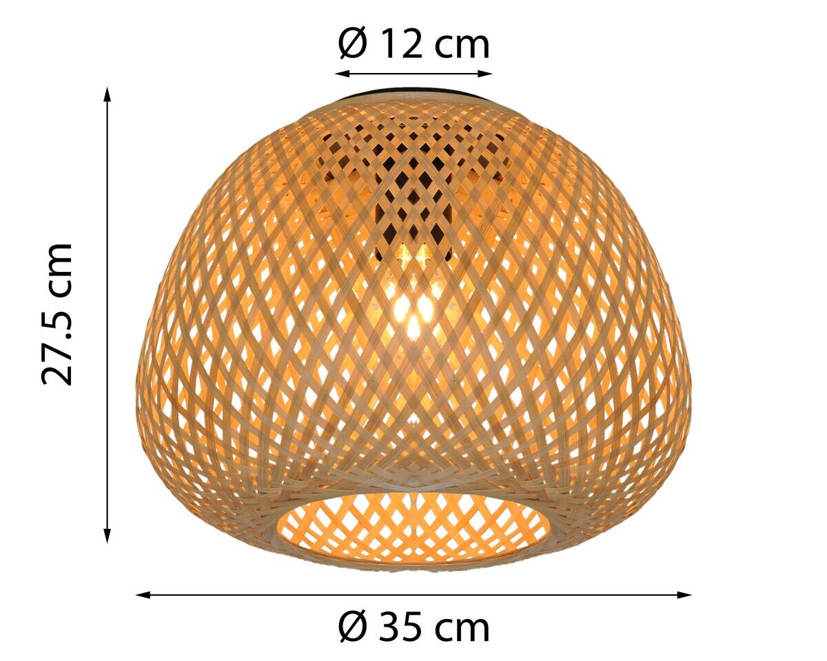POCOline Deckenleuchte Salome Bambus H/D: ca. 27x35 cm E27 1 Brennstellen