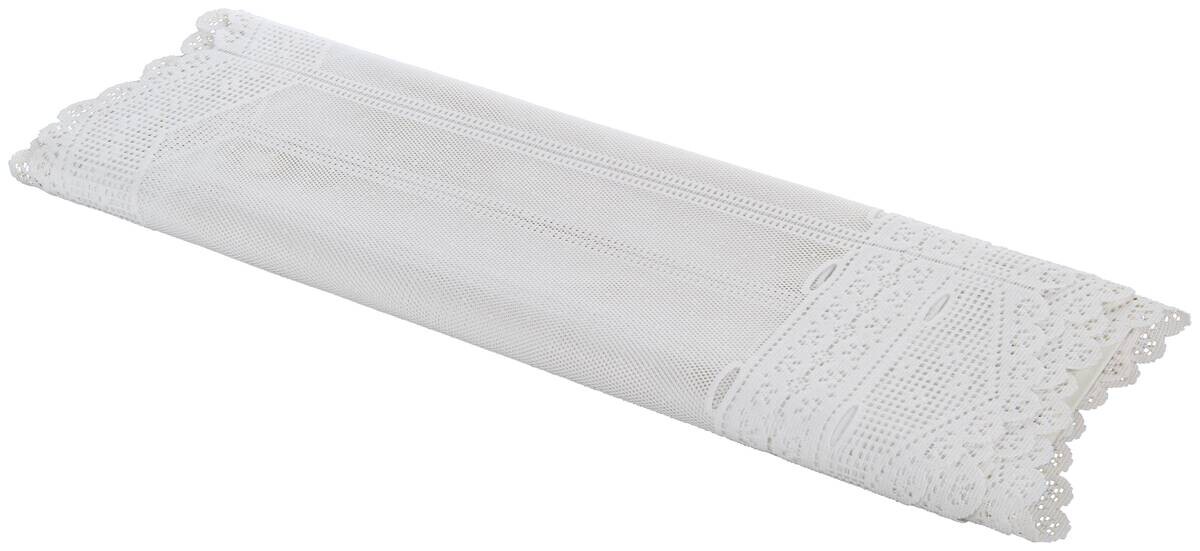 Scheibengardinen-Meterware Rieden weiß 100% Polyester H: ca. 45 cm