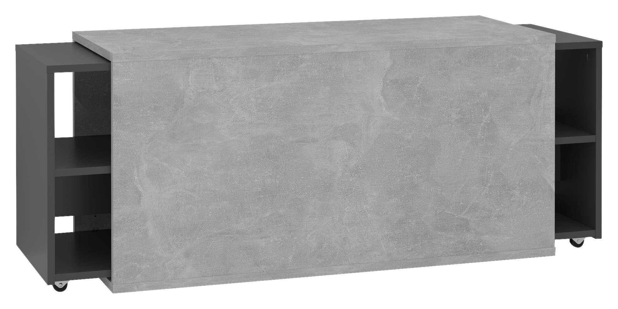 TV-Lowboard Beton Optik anthrazit B/H/T: ca. 110x49x40 cm