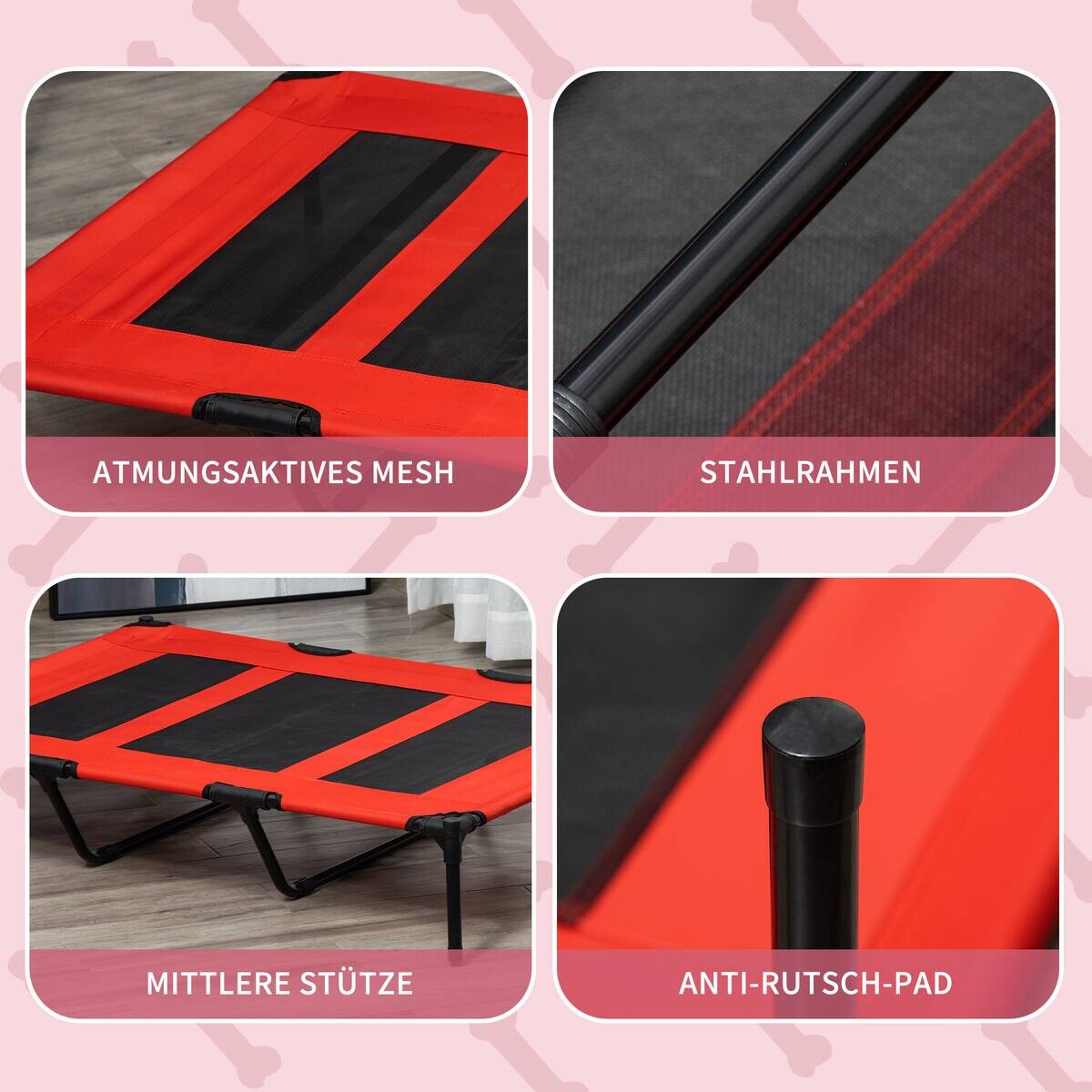 PawHut Hunde-Zubehör schwarz Polypropylen B/H/L: ca. 92x122x23 cm