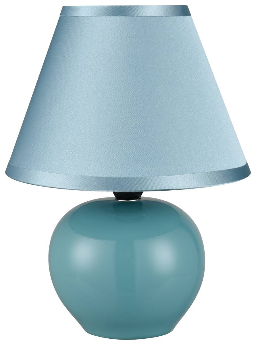 Nolo Tischleuchte Seline aqua Keramik Stoff H: ca. 24 cm E14 1 Brennstellen